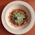Spidery 5 Layer Nacho Dip! An easy, fun, feeds-crowds recipe for your next Halloween Party! | BearandBugEats.com
