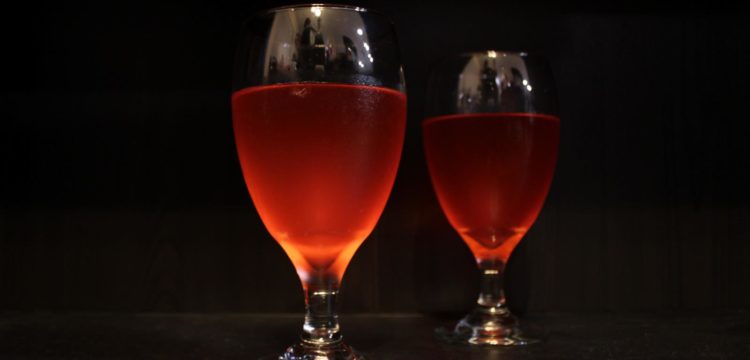 Chilled Dragon's Blood, an adult-ready punch for your next Halloween party! BearandBugEats.com