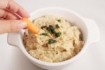 Healthy White Bean Dip for #FootballFoods! This simple warm dip is full of flavor without extra fat or sugar. Serve with baked chips for even more game time goodness! | BearandBugEats.com