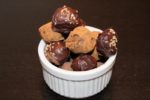 Bowl of finished dark chocolate mexican truffles